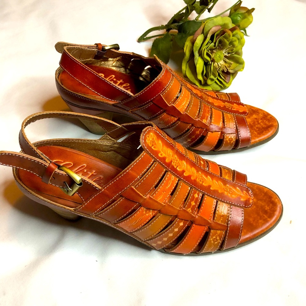 Elite by Corkys St Francis leather heeled sandals